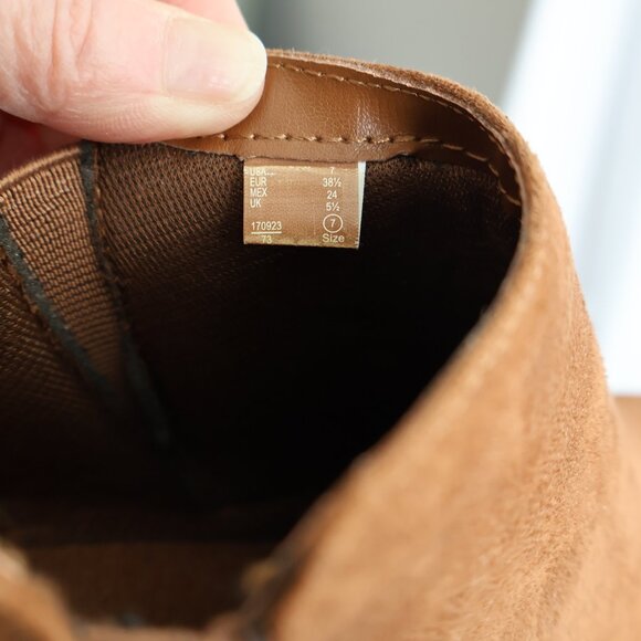 Faux Suede Ankle Boots - Size 7 - Cognac Colour - American Eagle - Picture 5 of 12